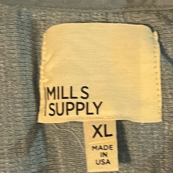 **SOLD**Mills Supply mens size XL blue casual shirt. Retail $118 - Picture 2 of 4